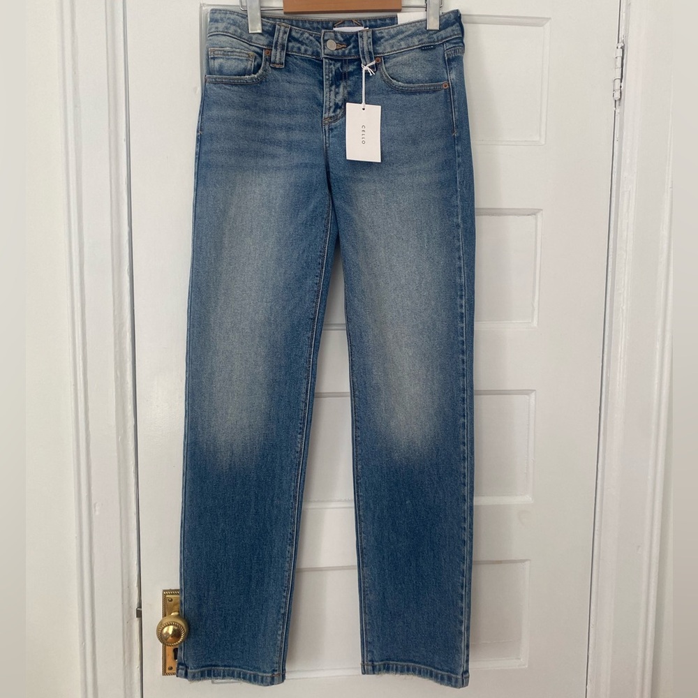 New with tags! Cello straight leg mid rise jeans